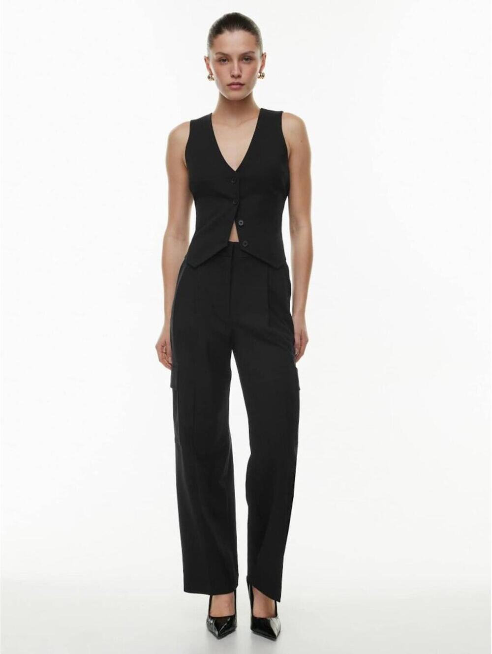 Aritzia Babaton Spotlight Wool Cargo Pant - Black - 6